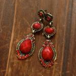 Rita's Vintage Earrings - Ruby Stones