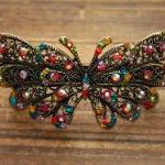 Colorful Rhinestone Butterfly Barre..
