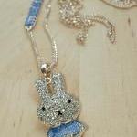 Miffy Diamante Pendant Long Chain Necklace