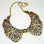 Classic Antique Bronze Plated Collar Necklace