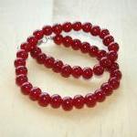 Elegant Ruby Beads Versatile Necklace