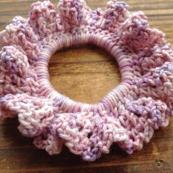  Pink Lavender Vintage Lacey Cotton Hand Crochet Hairband